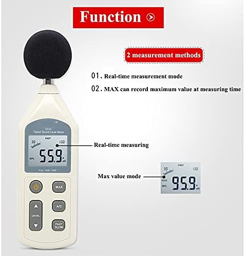 YFQHDD Дигитален мерач на ниво на звук 30-130dB мерна мерка на инструменти за мониторинг на децибела за мониторинг