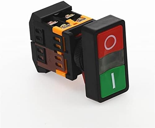 LYVI 1PCS AS-22N 25N Start-Stop Double Pushbuttons Switch со LED светилка