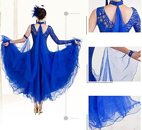 Yc добро жени модерно валцено танго мазен салон за танцување со стандарден фустан за салата