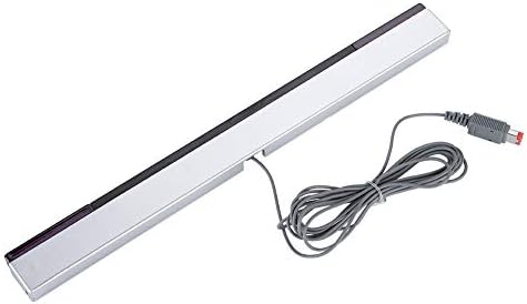 Сензорната лента, жичен сензор компатибилен со Wii Wii U, лентата за сензори на сигнал Реј, доаѓа со штанд, лесно е да се монтира приемникот над или под ТВ или монитор