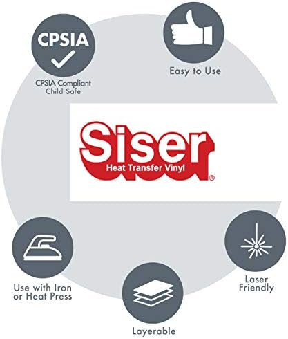 Siser Easyweed Transfer Transfer винил 11,8 x 5ft ролна компатибилен со Siser Romeo/Juliet & други професионални или занаетчиски секачи - Learaber - CPSIA Сертифициран