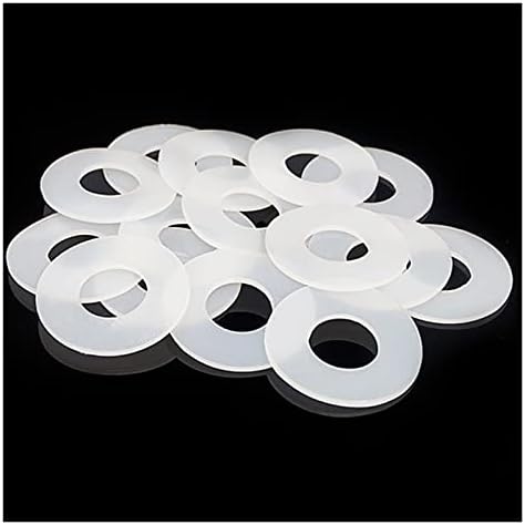 Нина Нугрохо 10 парчиња 3/5мм дебели силиконски гумени рамни рамни заптивки Надворешни диа 18мм-40мм бела храна одделение силиконски О прстени запечатувачки мијалниц?