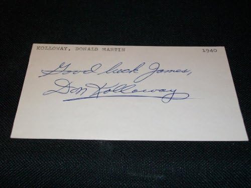 Chicago White Sox Don Kolloway Auto потпиша 3x5 индекс картичка оскуден cm