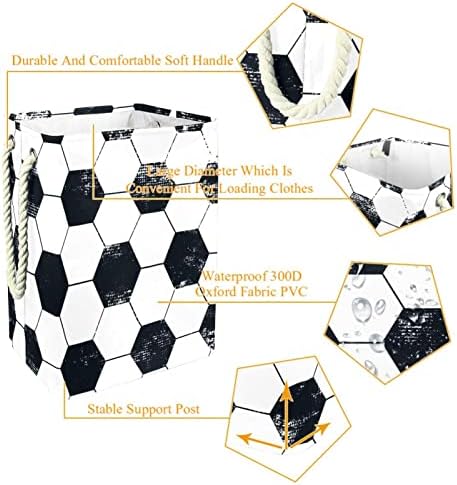 Геометриска Апстрактна Фудбалска Топка Крпа За Перење Попречува Вградена Постава Со Монтажни Загради Кошница За Перење Со Рачки