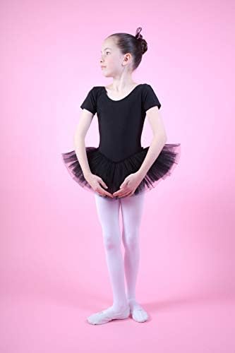 TanzMuster ® Girls´ Ballet Tutu - Алина - Сјајна Ликра леотард со 3 слоја на Тул, кратки ракави