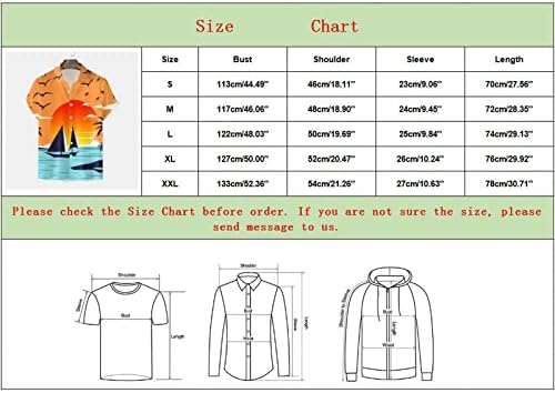 Кошули со кратки ракави на Вабтум за мажи, машки хавајски случајни печатени кошула со кошула надолу од кошула гроздобер кошули за куглање