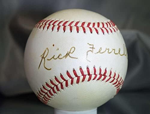 Рик Ферел Јса Го Сертифицираше Автограмот На Американската Лига Бејзбол Автентичен Потпишан-Бејзбол Со Автограм