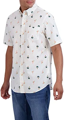 Чапс машка кошула - Класично копче за кратки ракави со кратки ракави надолу