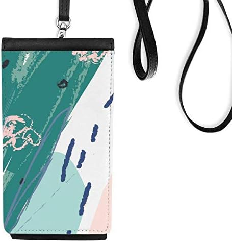 Реки уметнички образец Телефонска чанта за чанти што висат мобилна торбичка со црн џеб