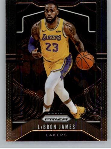 2019-20 PRIZM NBA #129 Леброн Jamesејмс Лос Анџелес Лејкерс Официјална картичка за тргување со кошарка во Панини