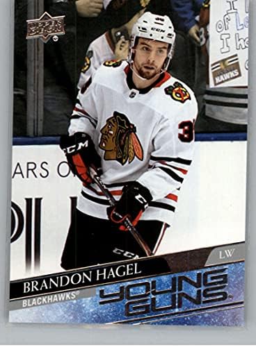 2020-21 Горна палуба #491 Брендон Хагел Јанг Гунс РЦ Дебитант Чикаго Блекхакс НХЛ хокеј серија 2 Основна картичка за тргување