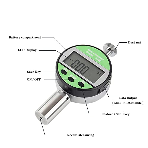 Shore durometer d Дигитален мерач на цврстина на брегот со мерач на тестови со држач Дурометар гумен тестер за тестирање на пластика