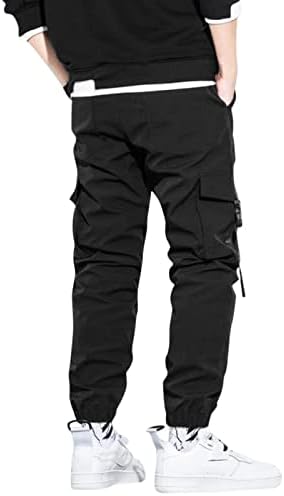 Товарни џемпери за мажи џогер цврсти панталони мажи панталони обични долги половини мода еластична со џебови боја мажи