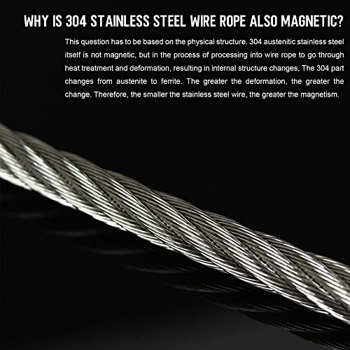 Wireица јаже, 1/16 жица јаже, 304 кабел од не'рѓосувачки челик, кабел за авиони, челична жица, 200 метри со ракави за крцкави