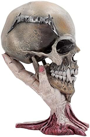 Немесис сега Металика тажна, но вистинска череп 22 см, смола, таупе