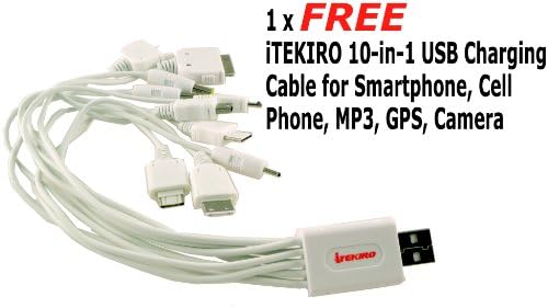 Itekiro AC Wall DC Car Battery Chit Chit Chit For JVC GZ-MG680BU GZ-MG680Bub GZ-MG680BUC GZ-MG680BUS GZ-MG730 GZ-MG730BUS + Itekiro 10-во-1 USB CABLE CABLE CABLE