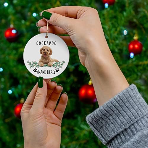 Подароци за златно куче од кокапу 2023 украси за новогодишни елки персонализирани со вашите кучиња Име на керамички круг