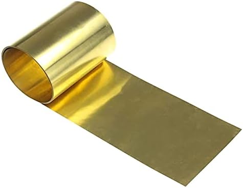 Месинг плоча бакарна лим фолија H62 метал метал тенка фолија плоча за разјаснување Домашни материјали Дебелина 0,15мм, долга 5000мм месинг плоча Метална бакарна плоча