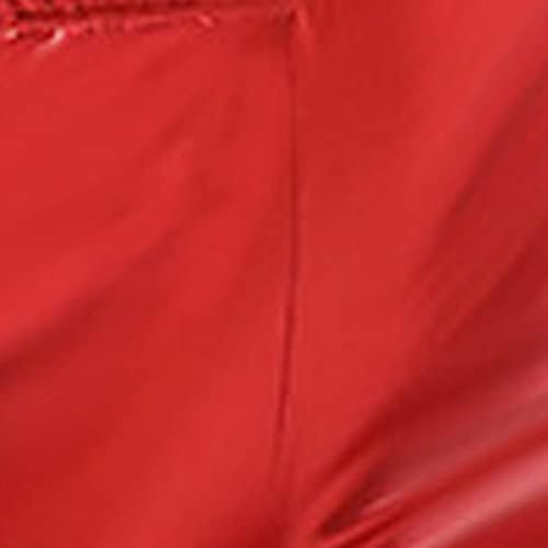 Нархбг Сјајни метални хеланки на одблесокот за жени секси високи половини, дното на дното на дното на 70 -тите години, диско јога панталони Диско забава пантоло