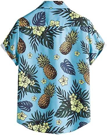 2 парчиња облека Облеки за мажи кратки ракави гроздобер хавајски кошула и кратки комплети тропски обични мускулни маици костуми костуми