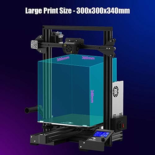 Creality Ender 3 Max 3D печатач 300x300x340mm вентилатори за двојно ладење, модуларен Hotend, мазен и стабилен систем на линеарна макара, стаклена