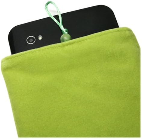 Boxwave Case Компатибилен со дебито на сливи - кадифена торбичка, мека велурна ткаенина торба ракав со влечење за деби за слива - etет Блек