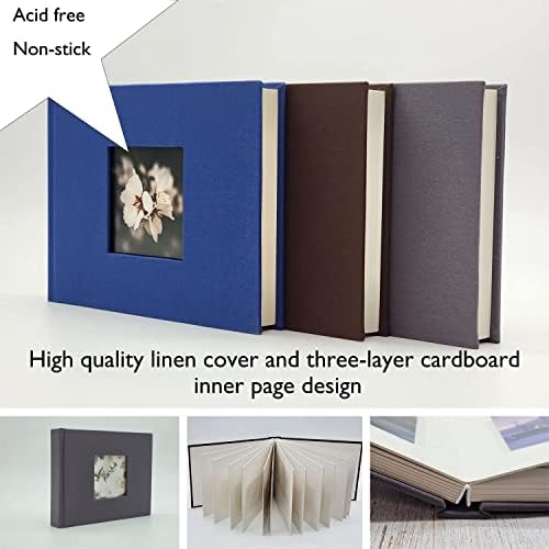 Кагео рачно изработена ткаенина ткаенина со фото -албум - 4 x 6 капакот на рамката со трислојни картонски страници, има 46 4 x 6 или 92 2