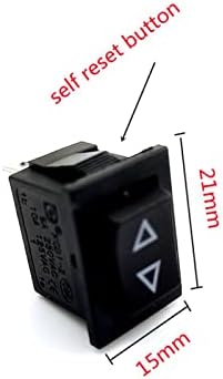 GOOFFY Switch Rocker Switch 5Pcs KCD1 15 * 21mm 3pin Rocker Прекинувач Прекинувач За Напојување 10a/125v Стрелка Само-Ресетирање/Моментално