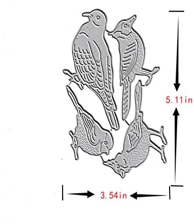 Метални птици умираат исечени елегантно пердуви птици сечење умираат втиснети матрици шаблони за калапи за правење картички