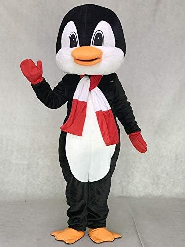 Пингвин со црвена и бела маскота костуми