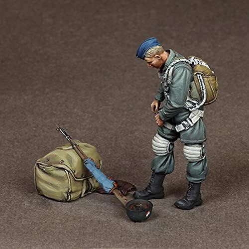 Goodmoel 1/35 WWII германска падобранска смола фигура / неиздржана и необоен војник минијатурен комплет / HC-573