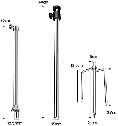 Hniuyun не'рѓосувачки челик риболов држачи за монтирање, држачи за риболов столбови, заграда за монтирање на фотоапаратот, повлекување и прилагодлива ноќна риболов
