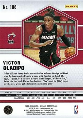 2020-21 Панини Мозаик 186 Виктор Оладипо Мајами Хит НБА кошаркарска трговска картичка