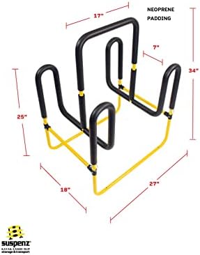 Suspenz Double-Up Sup Stand, држи 2 стојат табли со лопатка или сурфари, жолти
