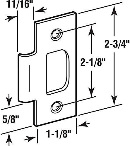 Безбедност на дефанзивец Е 2568 Стандарден штрајк „Т“, растојание од 2-1/8 инчи во дупка, класичен бронзен финиш, се среќава со ANSI A156.2,