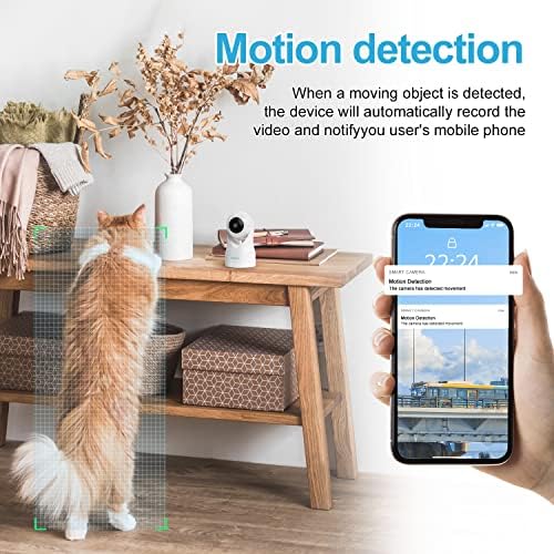 внатрешна Камера oultron, Камера За Миленичиња 360° Со Апликација За Куче, Безжична Камера За Домашна Безбедност Од 1080p За Бебешки Монитор Со Ноќно Гледање, Автоматско С?