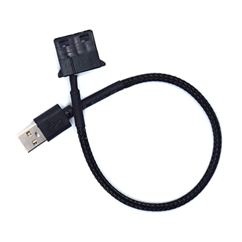 Mobestech USB вентилатор компјутерски вентилатор USB COND CORN PVC CABLES ADAPTER BLACK WIRE ADSTAPRING ADENT TO FAN CASE CASE SPLITTER CABLE CONNECTOR CONCENTOR PLASTION LINE COMPUTER PIN за CPU USB кабел USB кабел