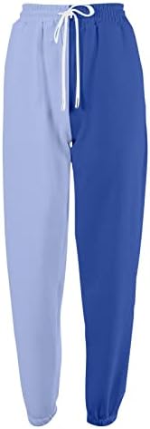 Panенски салон панталони кои ги спојуваат панталоните во боја, опуштено вклопување џогер, пантолони со џебови