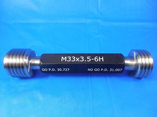 Нови M33 X 3.5 6H Метрички Конец ПРИКЛУЧОК GAGE 33.0 3.50 ОДИ НЕ ОДИ pd 30.727 &засилувач; 31.007