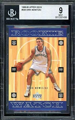 Dirk Nowitzki Rookie Card 1998-99 Горна палуба 320 BGS 9 - Кошаркарски картички за дебитантски картички