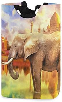 Нобрандирана Корпа За Перење Со Склопување Преклоплива Пречка За Перење-Сликање Слон Голема Торба За Облека За Бања Водоотпорна Корпа За Перење