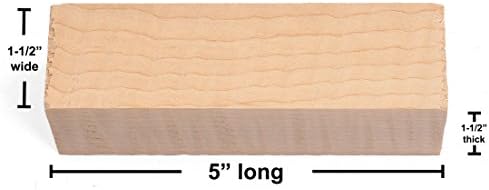 Тексас Ножеви Снабдување Канадски Кадрава Јавор Дрво Нож Рачка Блок 5 х 1-1/2 х 1-1/2