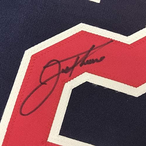 Врамено автограмиран/потпишан Jimим Томе 33х42 Кливленд Синиот бејзбол Jerseyерси ЈСА Коа