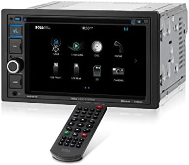 Boss Audio Systems BV9364B Car Stereo DVD Player - Double DIN, Bluetooth Audio/Повикување без раце, 6,2 инчен LCD монитор на допир на екран на допир, MP3 плеер, CD, DVD, USB порта, SD, AUX влез, AM/FM радио приемник