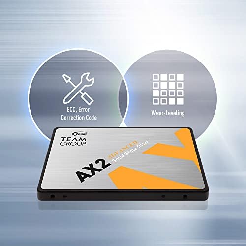 TEAMGROUP AX2 2TB 2 Пакет 3D NAND TLC 2.5 Инчен Sata III Внатрешна Цврста Состојба Диск SSD Компатибилен Со лаптоп &засилувач;