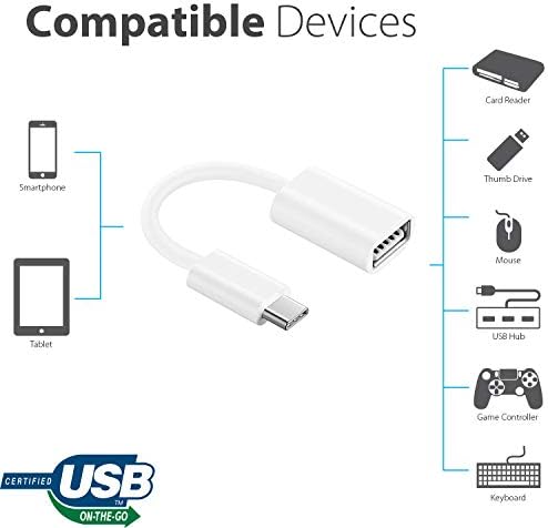 Работи OTG USB-C 3.0 адаптер за JBL Tour One за брзи, верификувани, повеќекратни функции како што се тастатура, палецот, глувци, итн.