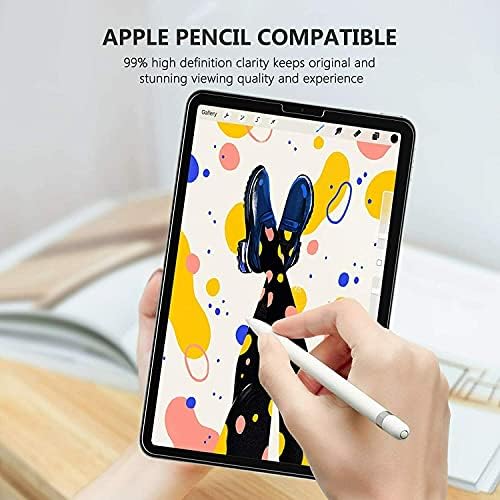 Прво изберете [2 пакет] Заштитник на екранот компатибилен со iPad Air 4 10.9 инчи 2020/iPad Pro 11 инчи [компатибилен со моливчето на Apple] - калено стакло компатибилно со iPad Air 4 -та г