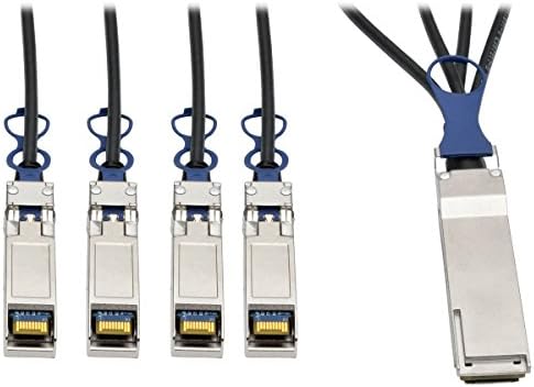 Tripp Lite 40gbe QSFP+ до 10GBE SFP+ пасивен кабел за забивање на бакар 2м, 6,5 '