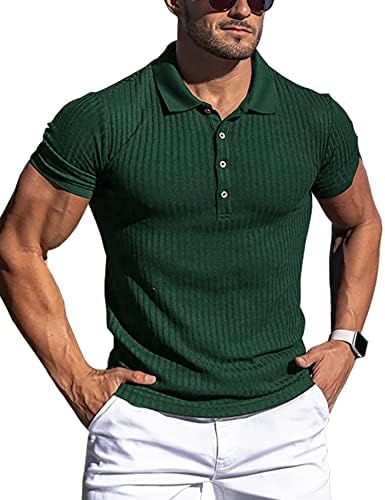 Мажјак маици за машка машка маица се протегаат долги и кратки ракави тренингот, обична тенок погоден поло маица