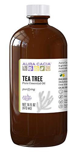 Аура Кација есенцијално масло од чисто чајно дрво | GC/MS тестиран за чистота | 473.2 ml | Melaleuca alternifolia